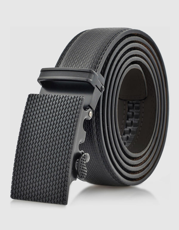 Men's Treaded Imprint Leather Ratchet Belt